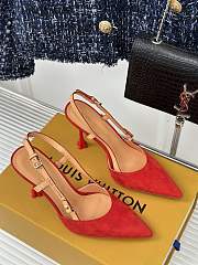 LOUIS VUITTON | Blossom Slingback Pump In Red - 6