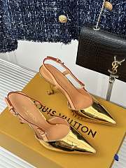 LOUIS VUITTON | Blossom Slingback Pump In Gold - 5