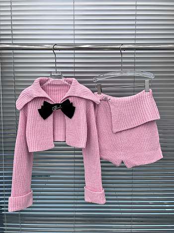 WEIRD MARKET | Barbie Cropped Knit Cardigan Pink
