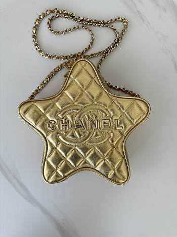 CHANEL | Star Shaped Handbag Shimmering Lambskin and Gold-Tone 