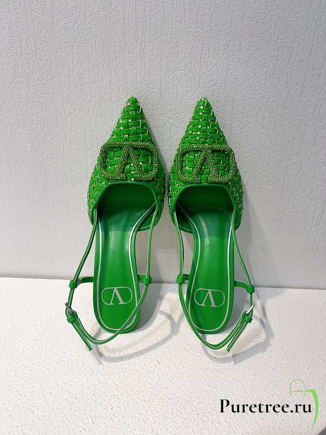 VALENTINO | Elegant High Heeled Sandals In Green - 1