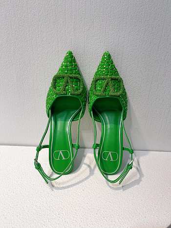 VALENTINO | Elegant High Heeled Sandals In Green