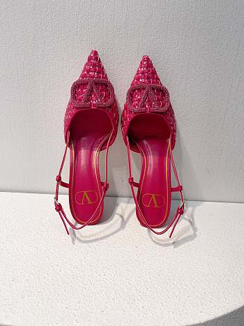 VALENTINO | Elegant High Heeled Sandals In Dark Pink