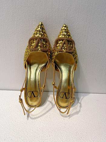 VALENTINO | Elegant High Heeled Sandals In Gold