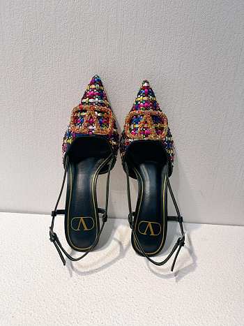 VALENTINO | Elegant High Heeled Sandals In Multicolor