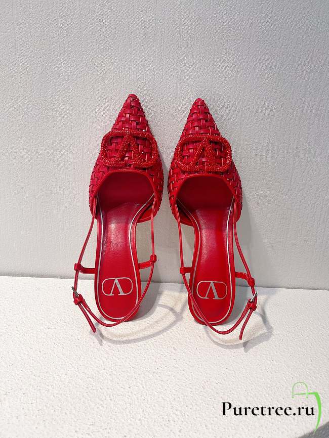 VALENTINO | Elegant High Heeled Sandals In Red - 1