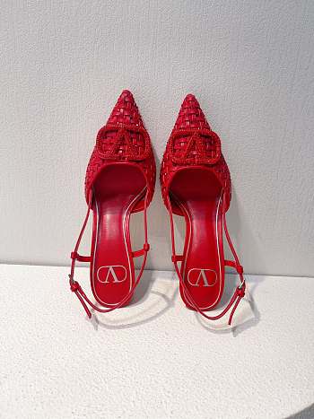 VALENTINO | Elegant High Heeled Sandals In Red