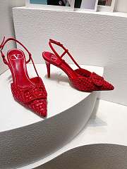 VALENTINO | Elegant High Heeled Sandals In Red - 6