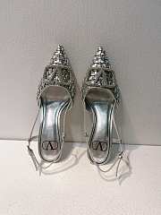 VALENTINO | Elegant High Heeled Sandals In Silver - 1