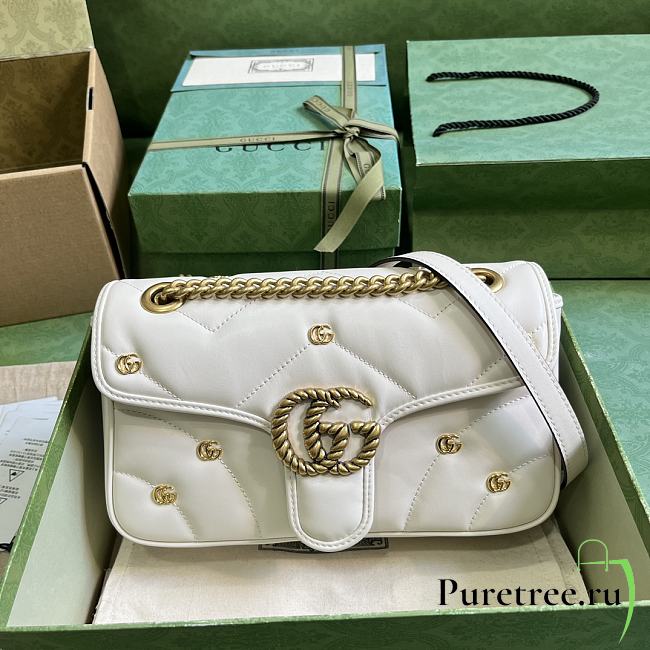 GUCCI | GG Marmont Mini Shoulder Bag In White - 1