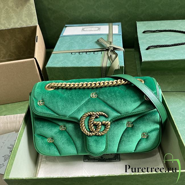 GUCCI | GG Marmont Mini Shoulder Bag In Green - 1