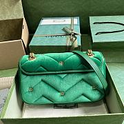 GUCCI | GG Marmont Mini Shoulder Bag In Green - 5
