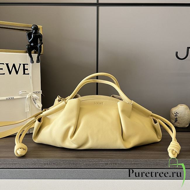 LOEWE | Paseo Small Leather Tote Bag Yellow - 1