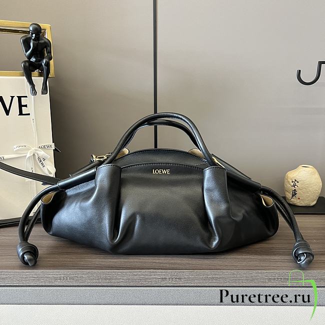 LOEWE | Paseo Small Leather Tote Bag Black - 1