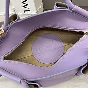 LOEWE | Paseo Small Leather Tote Bag Purble - 5