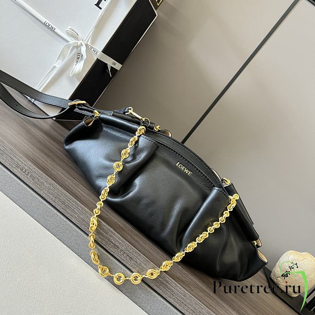 LOEWE | Small Paseo Chain Bag In Black - 1