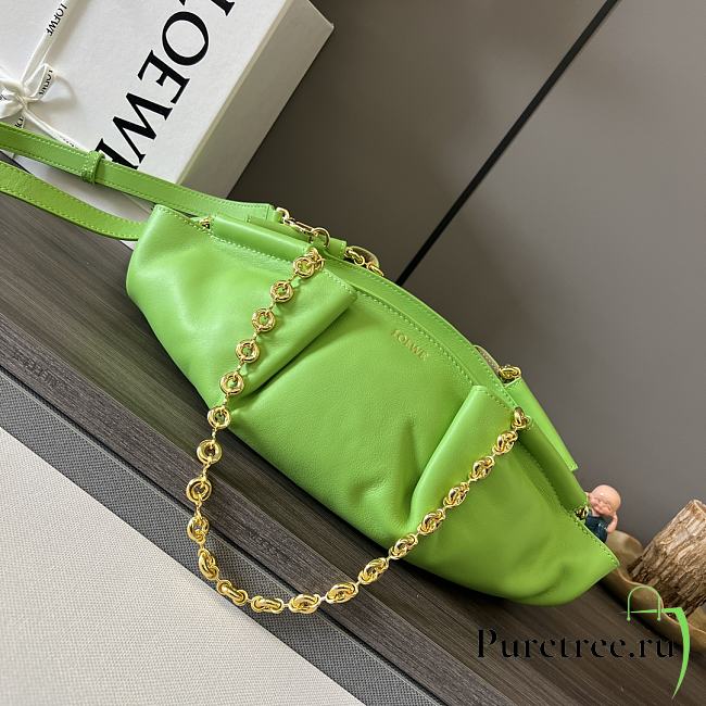 LOEWE | Small Paseo Chain Bag In Luminous Green - 1