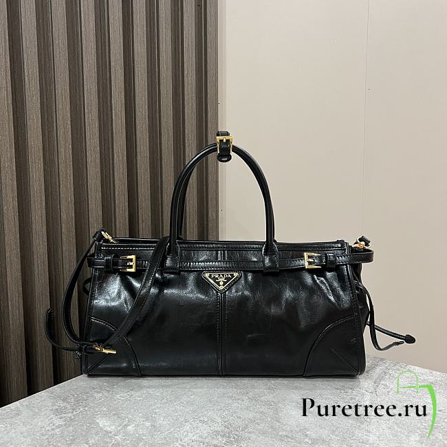 PRADA | Medium Leather Handbag Black - 1