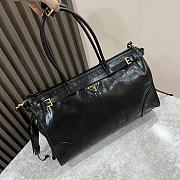 PRADA | Large leather handbag black - 4
