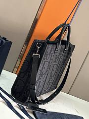 DIOR | EAST-WEST TOTE BAG Black Maxi Oblique Jacquard - 3