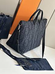 DIOR | WEEKENDER 40 BAG Black Maxi Dior Oblique Jacquard - 4