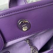 CHANEL | Shopping Bag Gradient Calfskin & Silver Metal Purple Blue & Dark Blue - 5
