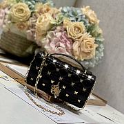 DIOR | Mini Bag Black Cannage Lambskin With Gold Butterfly Studs - 6