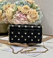 DIOR | Mini Bag Black Cannage Lambskin With Gold Butterfly Studs - 2