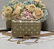 DIOR | Mini Bag Cannage Lambskin With Gold Butterfly Studs - 4
