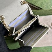 GUCCI | Blondie Medium Chain Wallet White - Leather Wallet for Women - 3