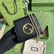 GUCCI | Blondie Medium Chain Wallet Black - Leather Wallet for Women - 1