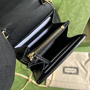 GUCCI | Blondie Medium Chain Wallet Black - Leather Wallet for Women - 3
