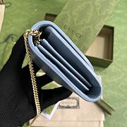 GUCCI | Blondie Medium Chain Wallet Blue - Leather Wallet for Women - 6