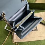 GUCCI | Blondie Medium Chain Wallet Blue - Leather Wallet for Women - 3