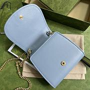 GUCCI | Blondie Medium Chain Wallet Blue - Leather Wallet for Women - 2