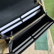 GUCCI | Blondie Continental Chain Wallet In Black - 4