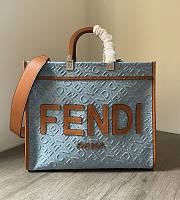 FENDI | Shunshine Medium Bag Blue Size 35x17x31 cm - 1