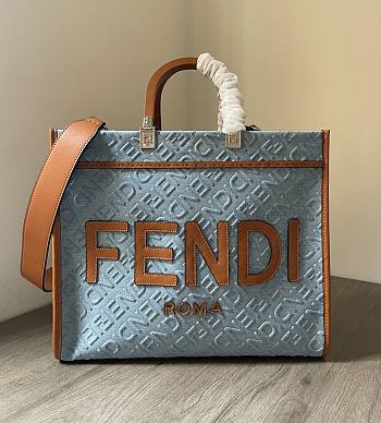 FENDI | Shunshine Medium Bag Blue Size 35x17x31 cm