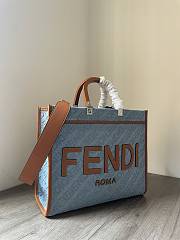 FENDI | Shunshine Medium Bag Blue Size 35x17x31 cm - 6