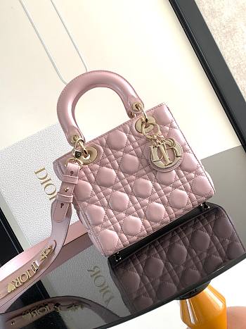 DIOR | Small Lady Dior My ABCDior Bag Blush Cannage Lambskin In Pink