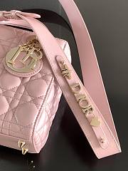 DIOR | Small Lady Dior My ABCDior Bag Blush Cannage Lambskin In Pink - 3
