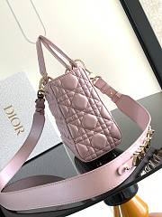 DIOR | Small Lady Dior My ABCDior Bag Blush Cannage Lambskin In Pink - 4