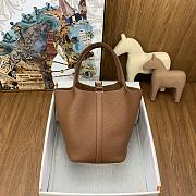 HERMES | Picotin Lock Touch Brown 18cm  - 4