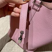 HERMES | Picotin Lock Touch Pink Silver Hardware 18cm - 6