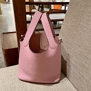 HERMES | Picotin Lock Touch Pink Silver Hardware 18cm - 4