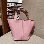 HERMES | Picotin Lock Touch Pink Silver Hardware 18cm - 2