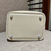 HERMES | Picotin Lock Touch White Silver Hardware 18cm - 3