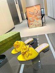 GUCCI | Angelina Platform Slide In Yellow - 6