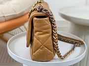 Chanel 19 Large Handbag Lambskin Brown  - 6