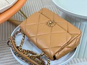 Chanel 19 Large Handbag Lambskin Brown  - 5